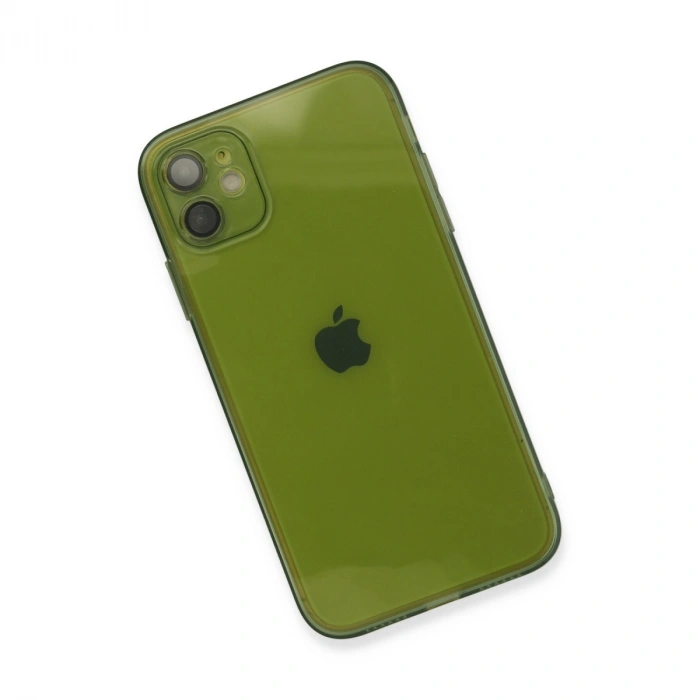 HERŞEYTREND İphone 12 Kılıf Fly Lens Silikon - Yeşil