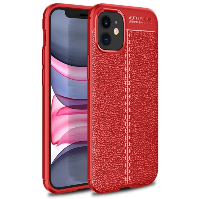 HERŞEYTREND İphone 12 Mini Kılıf Auto Focus Kapak - Kırmızı