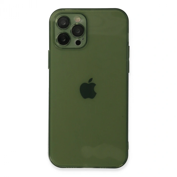 HERŞEYTREND İphone 12 Pro Kılıf Fly Lens Silikon - Yeşil