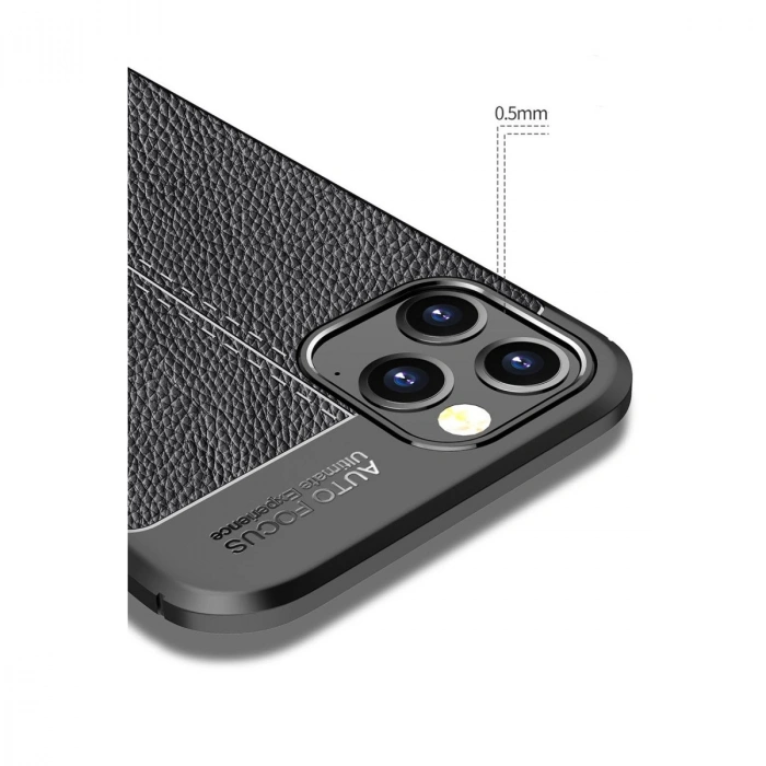 HERŞEYTREND İphone 12 Pro Max Kılıf Auto Focus Kapak - Siyah