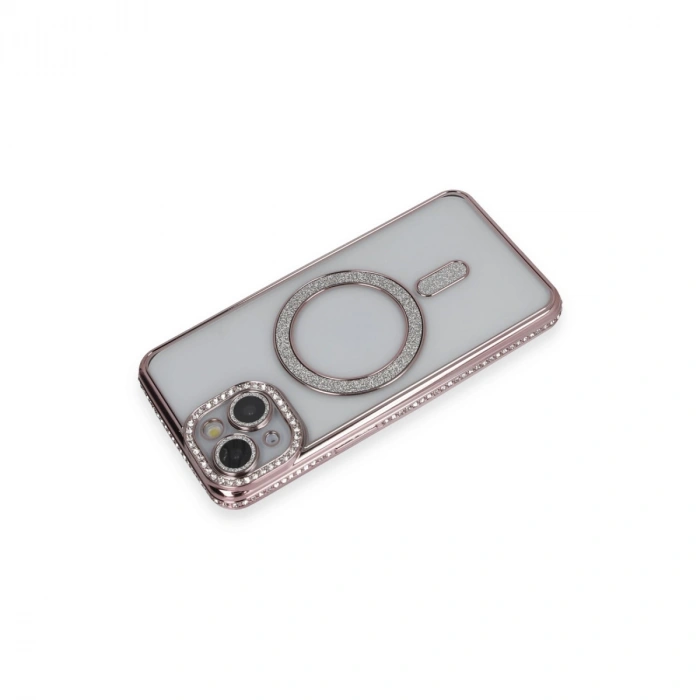 HERŞEYTREND İphone 13 Kılıf Joke Simli Magneticsafe Kılıf - Pembe