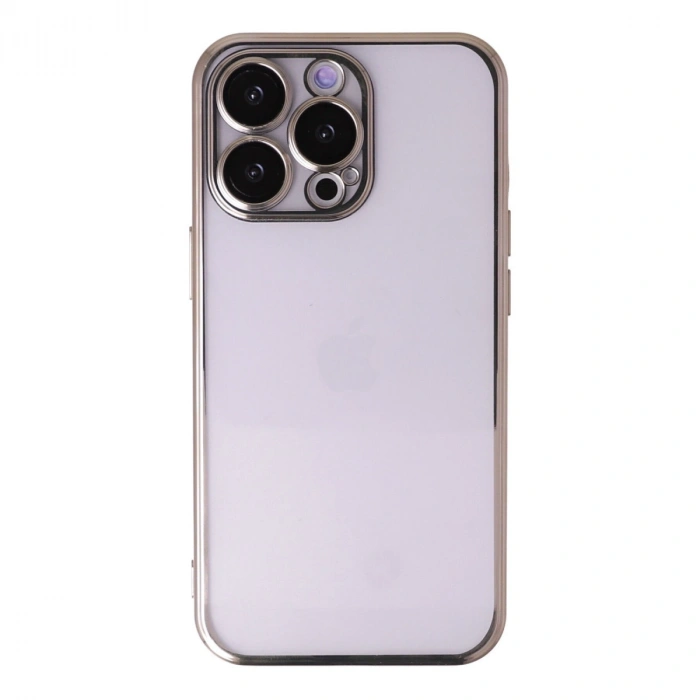 HERŞEYTREND İphone 13 Pro Kılıf Razer Lensli Silikon - Gold