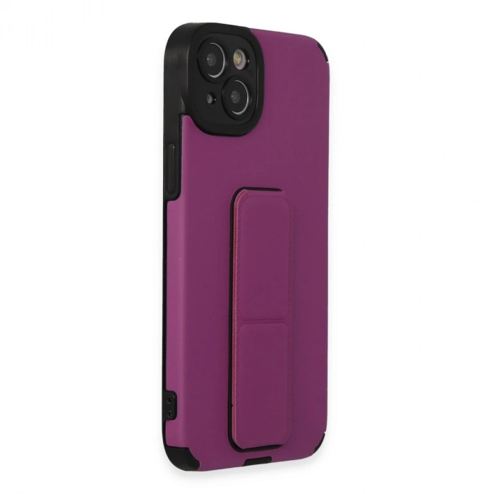 HERŞEYTREND İphone 14 Plus Kılıf Mega Standlı Silikon - Mor