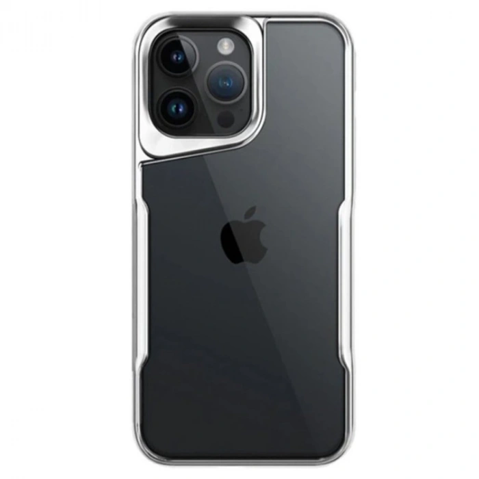 HERŞEYTREND İphone 14 Pro Max Kılıf Boyi Silikon Kapak - Gümüş