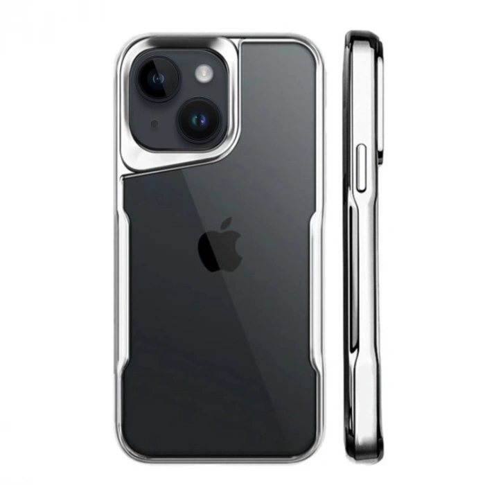 HERŞEYTREND İphone 15 Kılıf Boyi Silikon Kapak - Gümüş