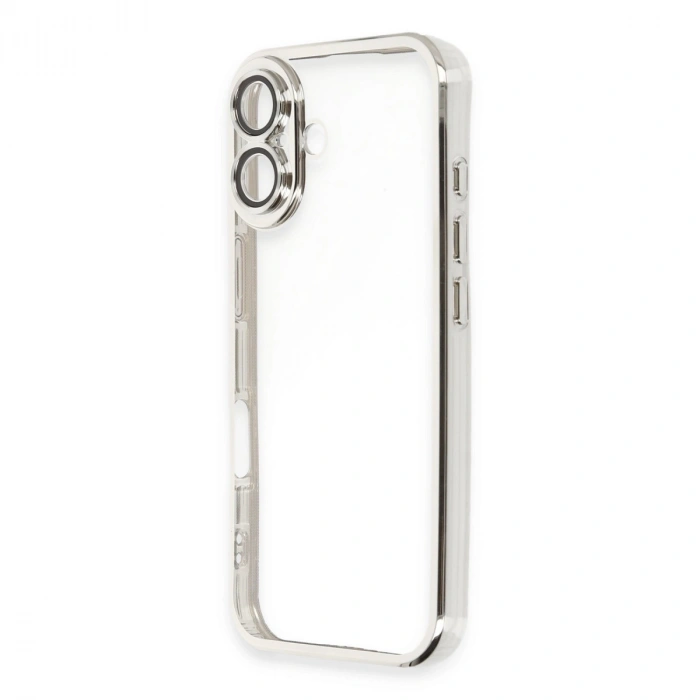 HERŞEYTREND İphone 16 Kılıf Razer Lensli Silikon - Gümüş