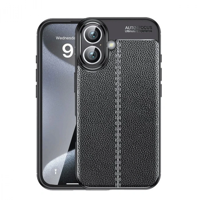 HERŞEYTREND İphone 16 Plus Kılıf Auto Focus Kapak - Siyah