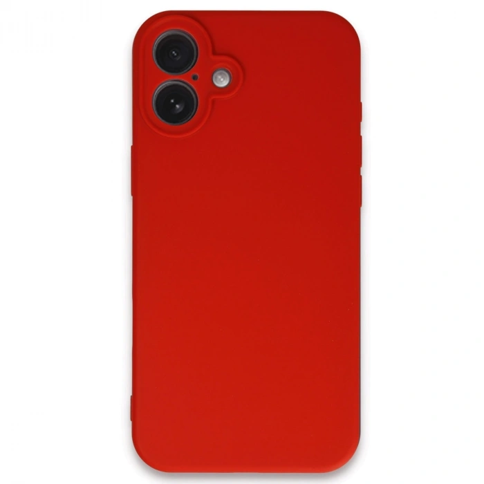 HERŞEYTREND İphone 16 Plus Kılıf First Silikon - Kırmızı