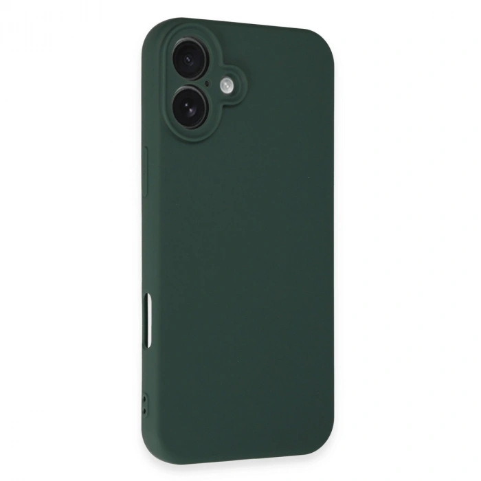 HERŞEYTREND İphone 16 Plus Kılıf First Silikon - Koyu Yeşil