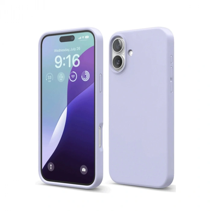 HERŞEYTREND İphone 16 Plus Kılıf Nano İçi Kadife Silikon - Lila