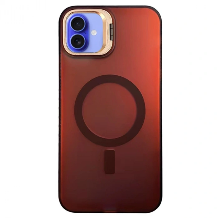 HERŞEYTREND İphone 16 Plus Kılıf Primera Magsafe Standlı Kapak - Bordo