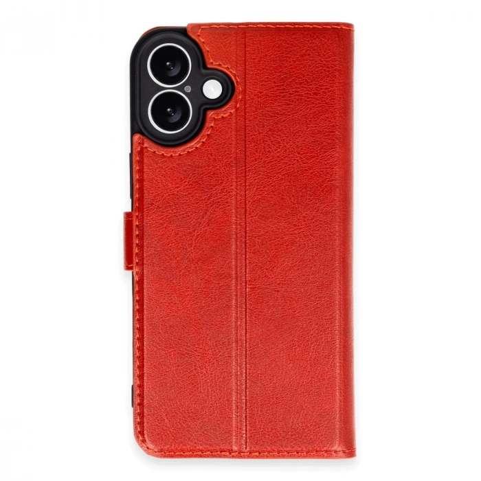 HERŞEYTREND İphone 16 Plus Kılıf Trend S Plus Kapaklı Kılıf - Kırmızı