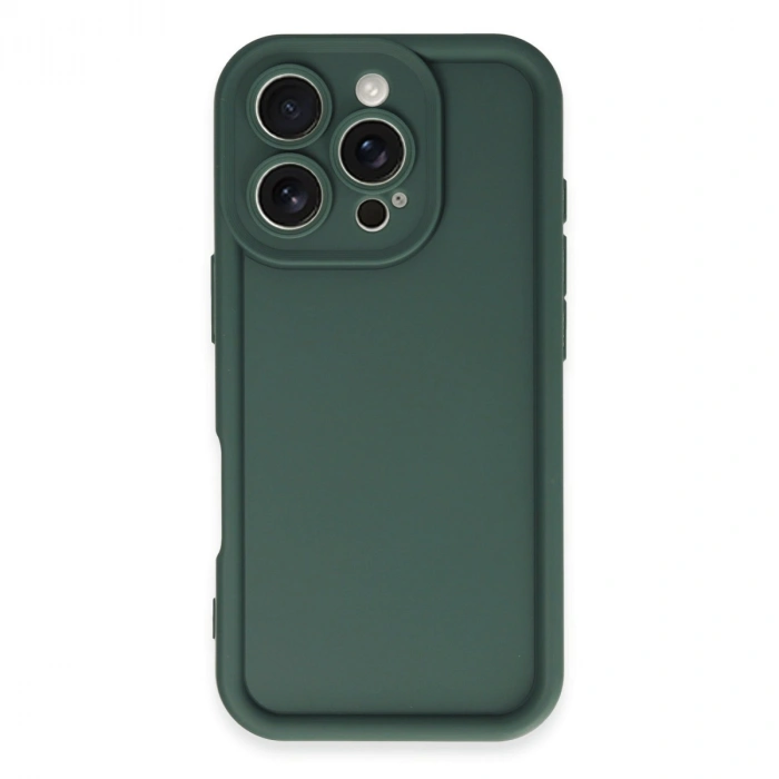 HERŞEYTREND İphone 16 Pro Kılıf Viera Silikon - Koyu Yeşil