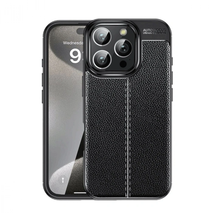 HERŞEYTREND İphone 16 Pro Max Kılıf Auto Focus Kapak - Siyah