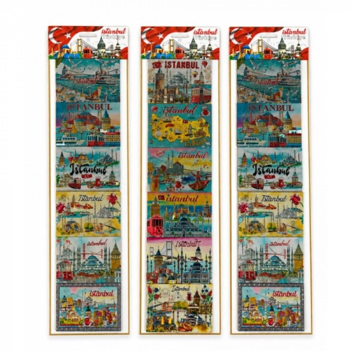 HERŞEYTREND İstanbul Temalı Silikon Buzdolapı Süsü Magnet 6Lı Set