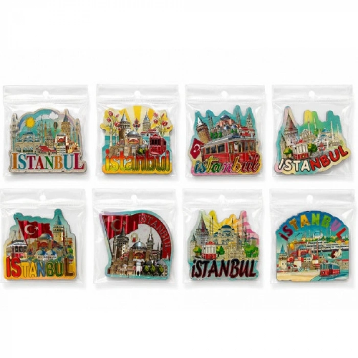 HERŞEYTREND İstanbul Temalı Silikon Buzdolapı Süsü Magnet 7,5*7,5