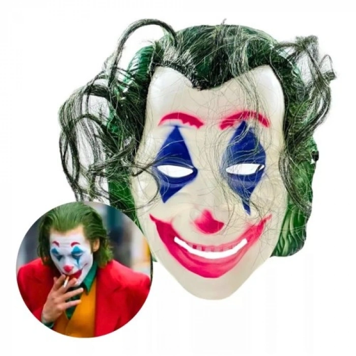 HERŞEYTREND Joaquin Phoenix Joker Maskesi Yeşil Saçlı