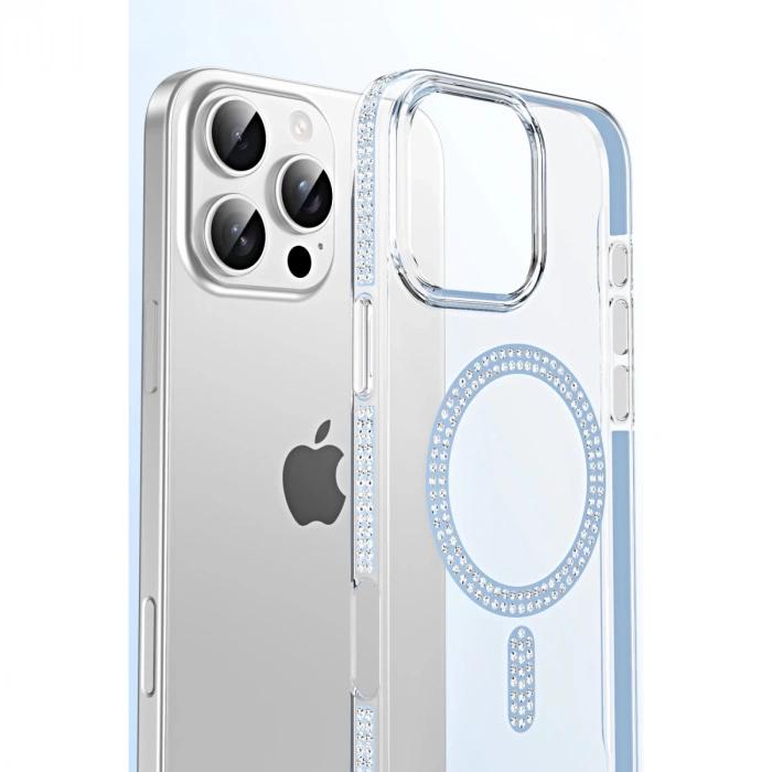 HERŞEYTREND Joko Apple İphone 15 Pro Max Move Taşlı Magsafe Kapak - Natural Grey