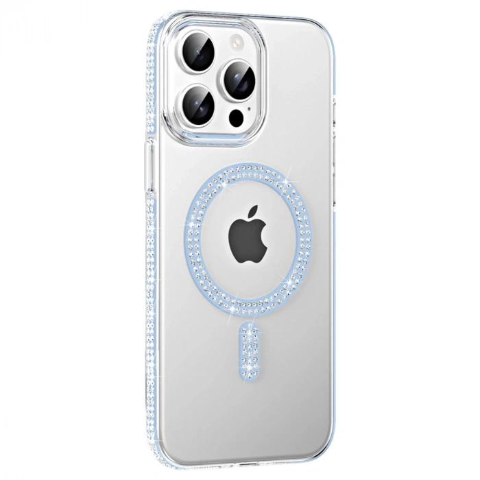 HERŞEYTREND Joko Apple İphone 15 Pro Move Taşlı Magsafe Kapak - Mavi