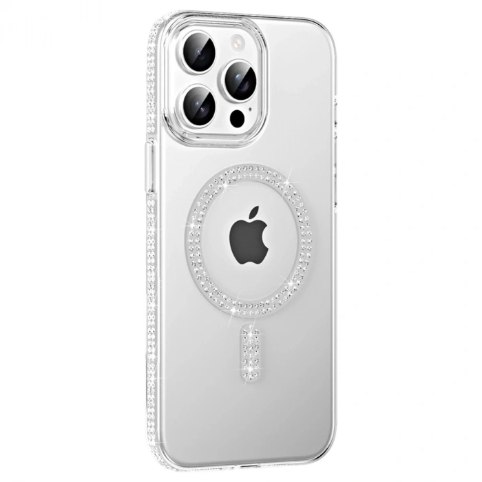 HERŞEYTREND Joko Apple İphone 15 Pro Move Taşlı Magsafe Kapak - Natural Grey