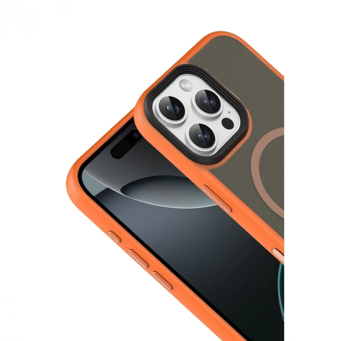 HERŞEYTREND Joko Apple İphone 16 Pro Max Megane Magsafe Kapak - Turuncu
