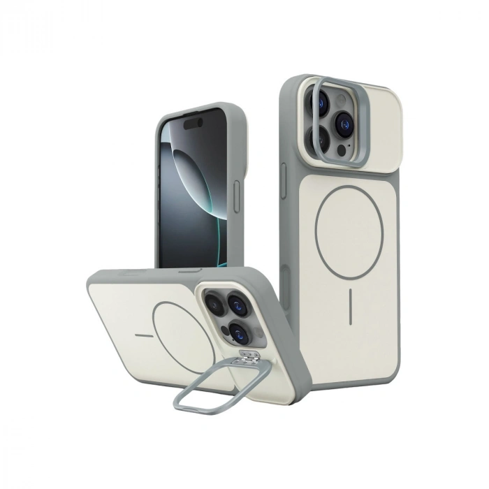 HERŞEYTREND Joko Apple İphone 16 Pro Max Pale Magsafe Standlı Kapak - Beyaz