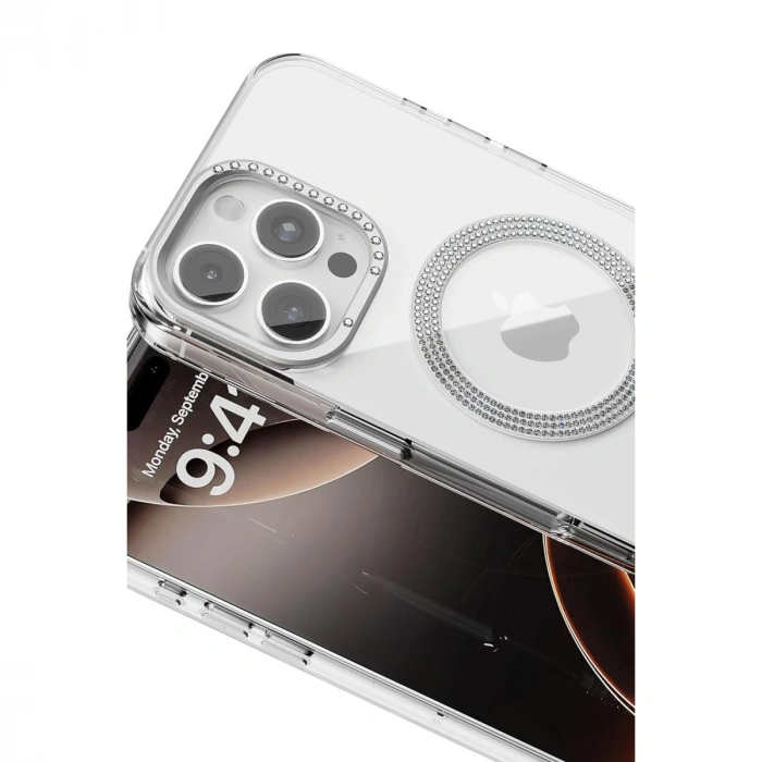 HERŞEYTREND Joko Apple İphone 16 Pro Max Tash Diamond Magsafe Kapak - Beyaz