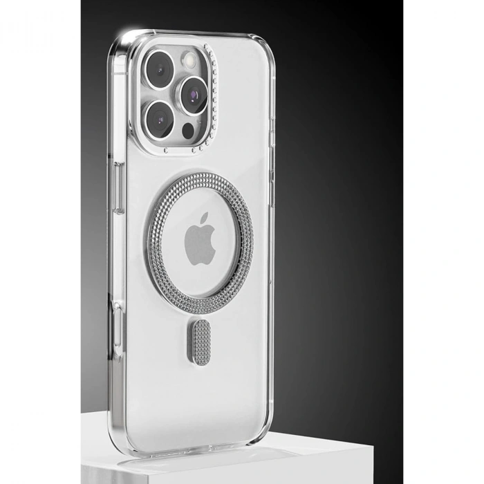 HERŞEYTREND Joko Apple İphone 16 Pro Max Tash Diamond Magsafe Kapak - Beyaz