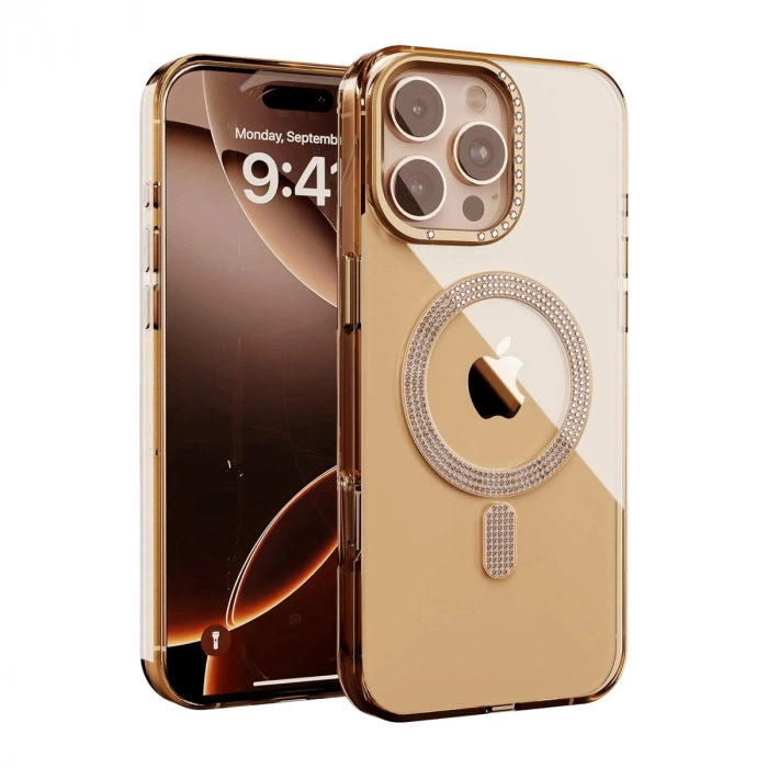 HERŞEYTREND Joko Apple İphone 16 Pro Max Tash Diamond Magsafe Kapak - Gold