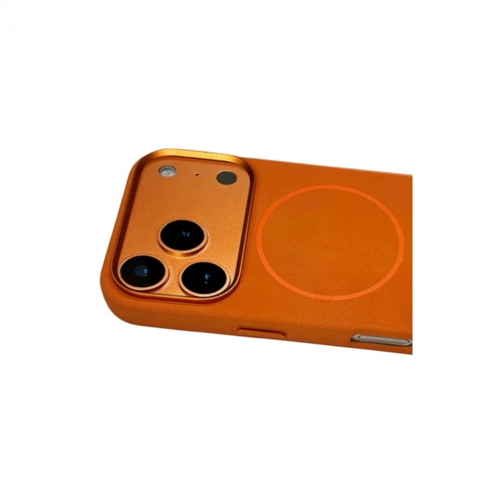 HERŞEYTREND Joko Apple İphone 17 Pro Luno Deri Magsafe Kapak - Turuncu