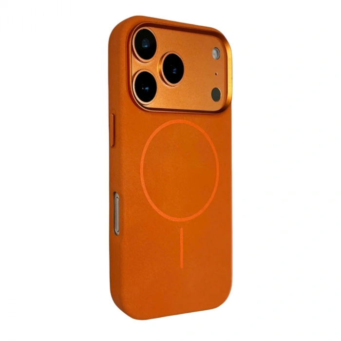 HERŞEYTREND Joko Apple İphone 17 Pro Max Luno Deri Magsafe Kapak - Turuncu