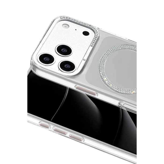 HERŞEYTREND Joko Apple İphone 17 Pro Tash Diamond Magsafe Kapak - Beyaz