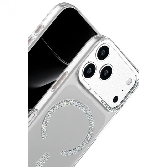 HERŞEYTREND Joko Apple İphone 17 Pro Tash Diamond Magsafe Kapak - Beyaz