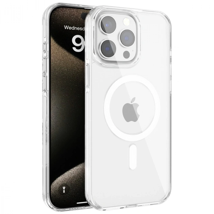 HERŞEYTREND Joko İphone 15 Pro Max Gleam Pc Sert Magsafe Kılıf - Şeffaf