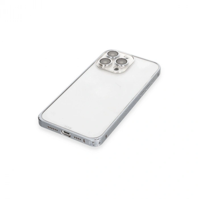 HERŞEYTREND Joko İphone 15 Pro Max Metal Bumper Mat Kapak - Gri