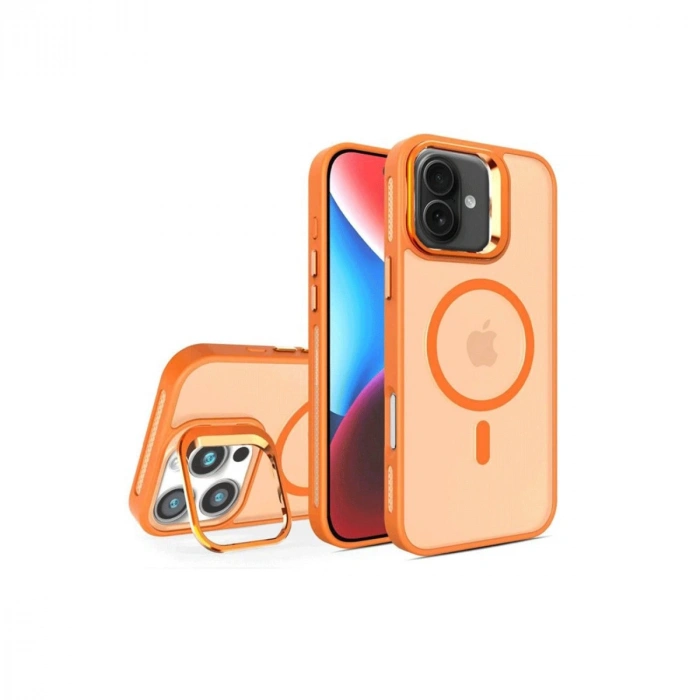 HERŞEYTREND Joko İphone 16 Plus Flet Lens Magsafe Kapak - Turuncu