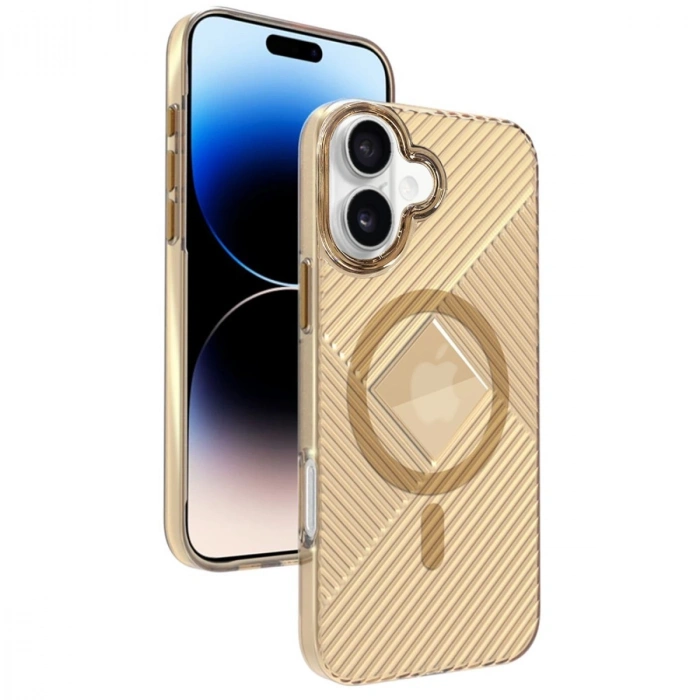HERŞEYTREND Joko İphone 16 Stella Pc Sert Magsafe Kılıf - Gold