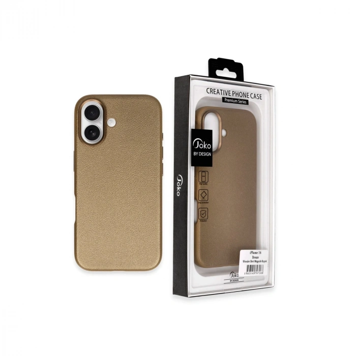 HERŞEYTREND Joko İphone 16 Wonder Deri Magsafe Kapak - Bronz