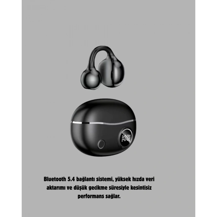 HERŞEYTREND Kablosuz Açık Kulak Kulaklık Bluetooth 5.4 Type-C Hızlı Şarj 30 Saat