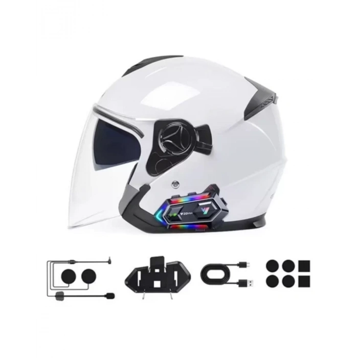 HERŞEYTREND Kablosuz Bluetooth Motosiklet Kask İntercom IPX6 Su Geçirmez