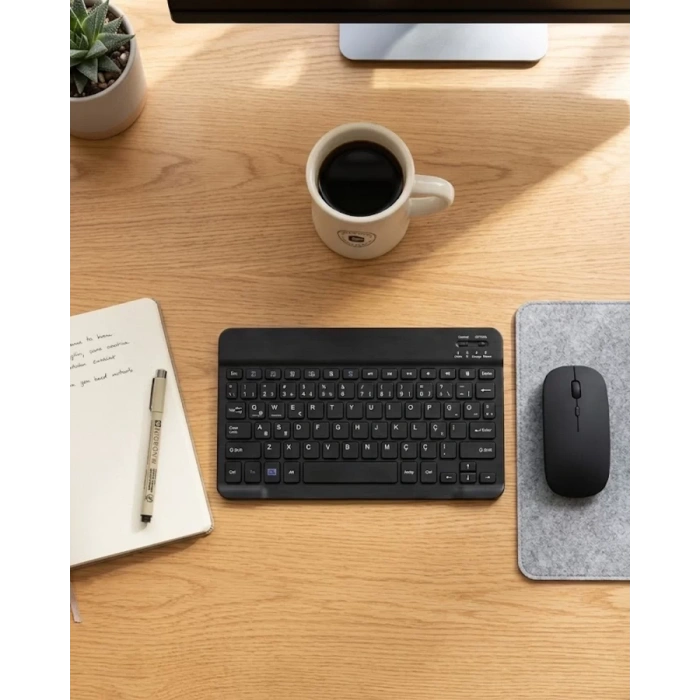 HERŞEYTREND Kablosuz Klavye ve Mouse Kombosu Bluetooth Uyumlu Sessiz Set