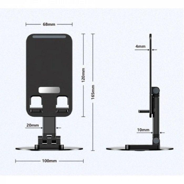HERŞEYTREND Katlanabilir Telefon Tutucu Stand Yuvarlak Tabanlı CM-074