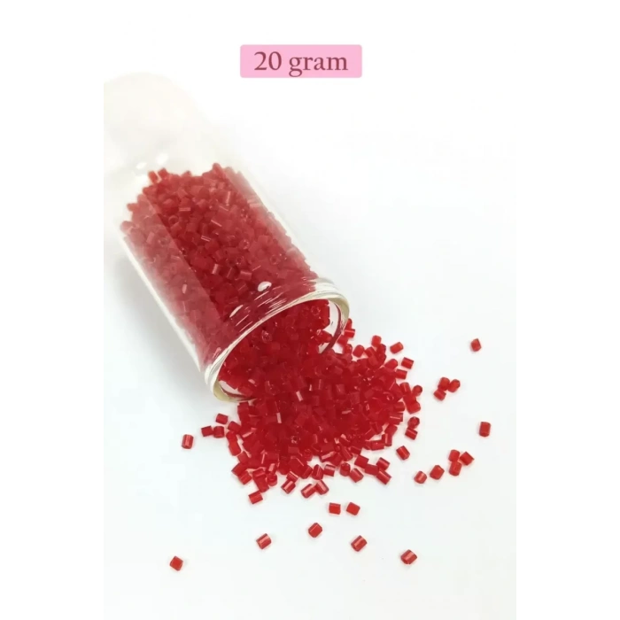 HERŞEYTREND Kesme Cam Boncuk 2mm - 20 Gram - Bordo -BNC341