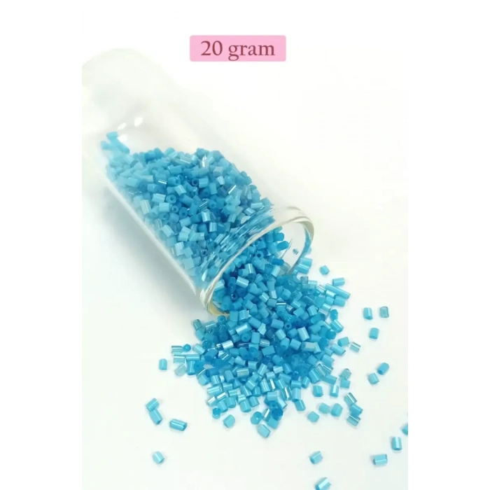 HERŞEYTREND Kesme Cam Boncuk 2mm - 20 Gram - Mat Mavi -BNC338