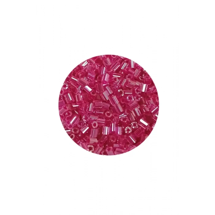 HERŞEYTREND Kesme Cam Boncuk 2mm - 20 Gram - Şeffaf Pembe -BNC334