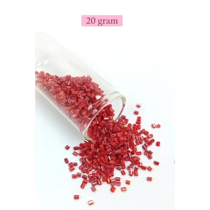 HERŞEYTREND Kesme Cam Boncuk 2mm - 4 Renk - Toplam 80 Gram - BNC439