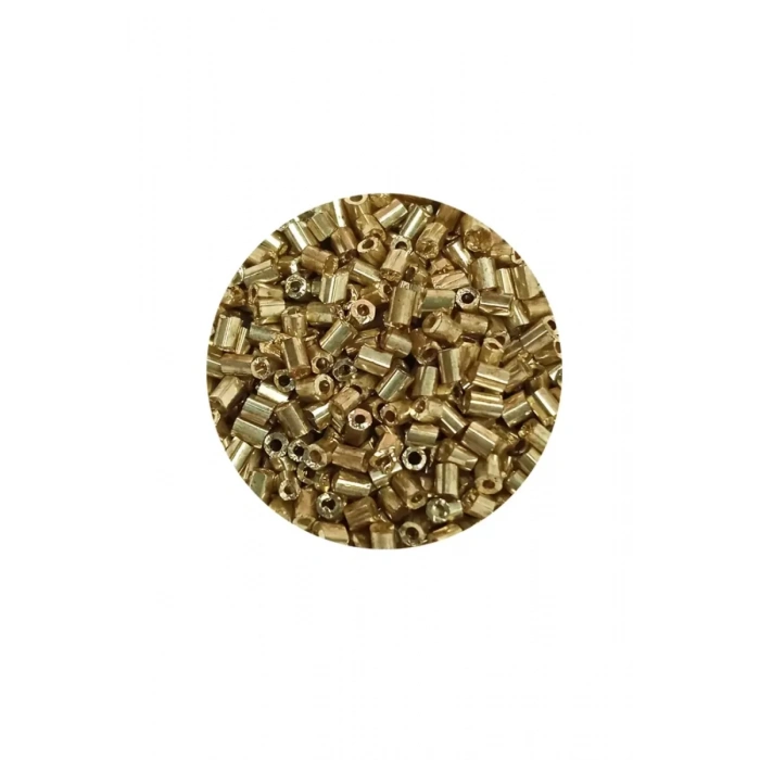 HERŞEYTREND Kesme Cam Boncuk 2mm - 60 Gram - Gold - BNC356