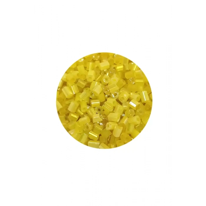 HERŞEYTREND Kesme Cam Boncuk 2mm - 60 Gram - Koyu Sarı - BNC385