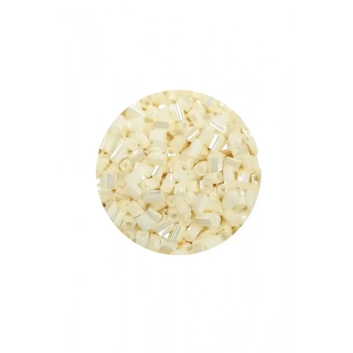 HERŞEYTREND Kesme Cam Boncuk 2mm - 60 Gram - Krem - BNC384