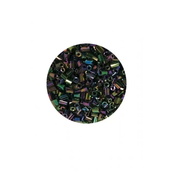 HERŞEYTREND Kesme Cam Boncuk 2mm - 60 Gram - Parlak Alacalı - BNC352